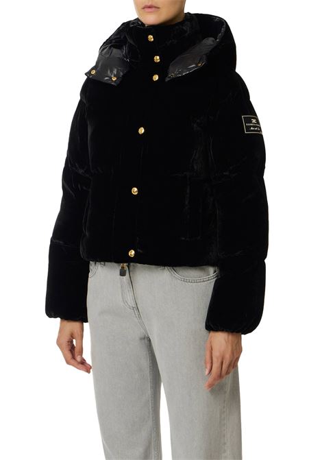 Giubbino Elisabetta Franchi donna PI82D56110 Nero velluto collo alto ELISABETTA FRANCHI | Giubbino | PI82D56110
